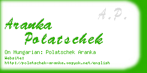 aranka polatschek business card